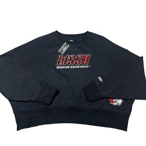 Pro Standard Womens M Black Winston-Salem State University Rams Sweatshirt NWT